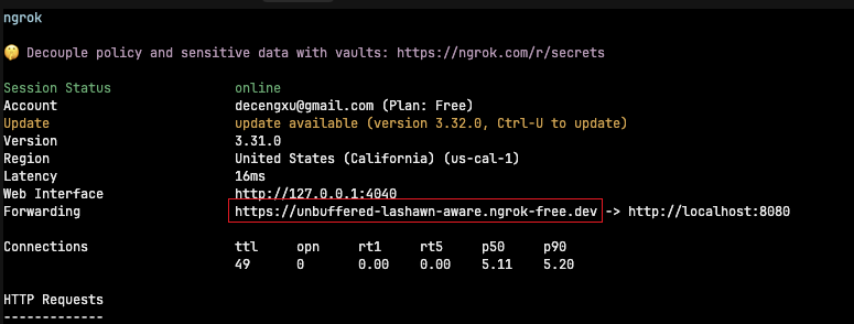 ngrok MCP configuration