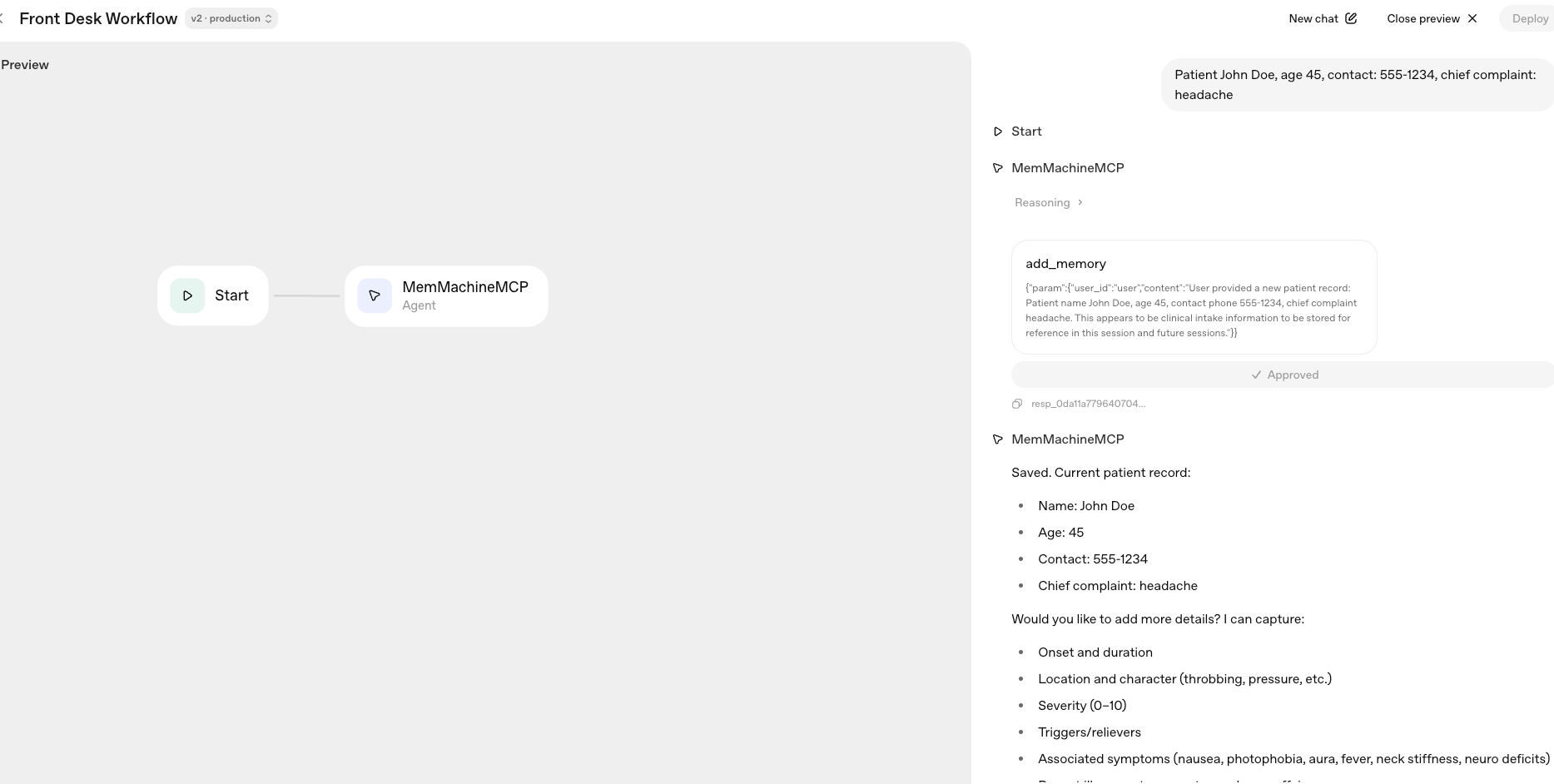Front Desk Agent registering patient