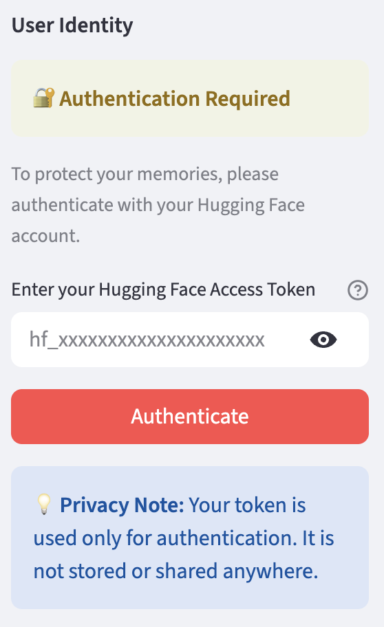 Hugging Face Authentication Token